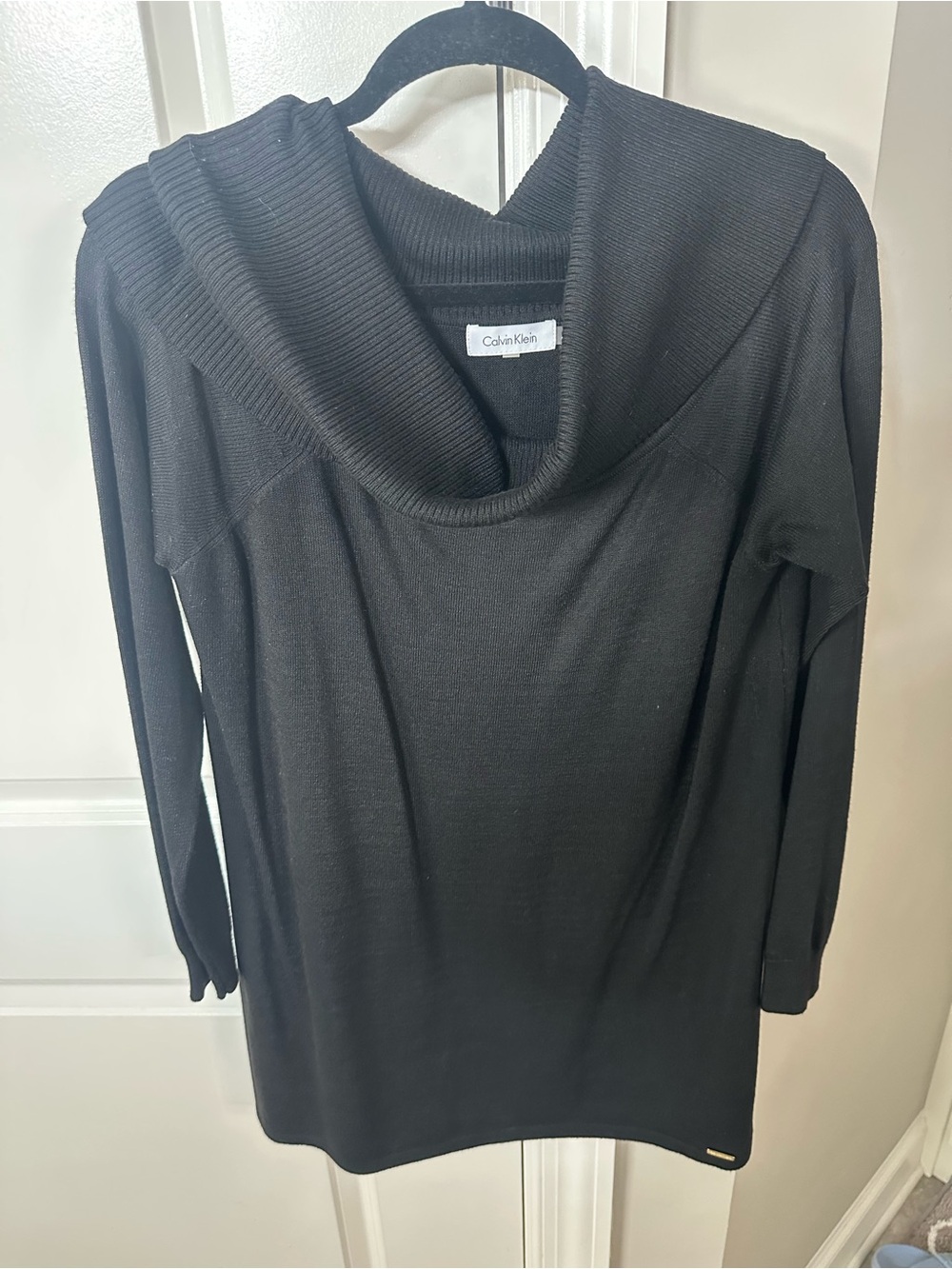 Calvin Klein Black Cowl Neck Women’s Sweater-